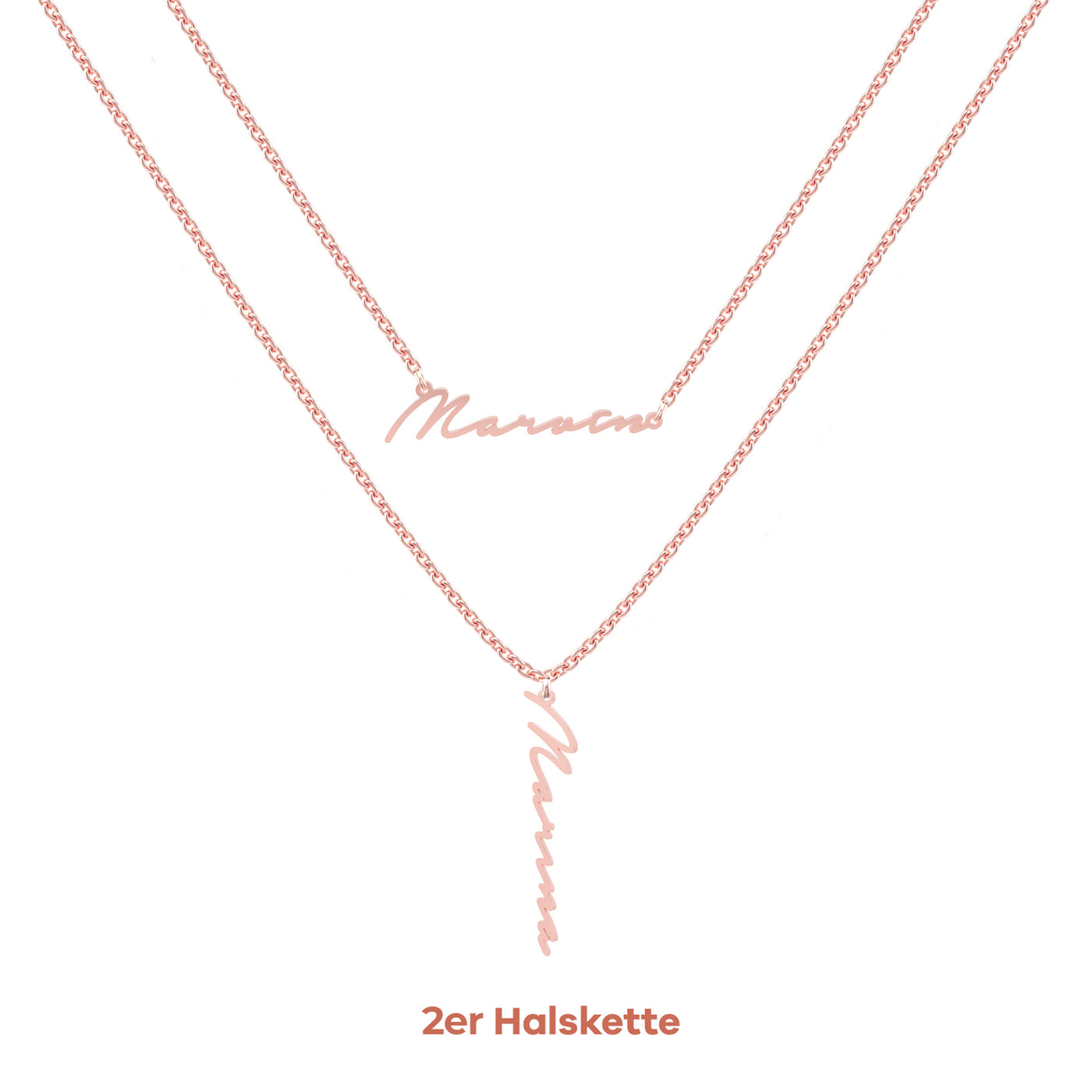 Set - Namenskette 925er Silber  Variante Notera (6555663597753)