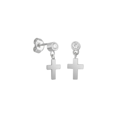 Ohrstecker Kreuz Anhänger (6079247319225)