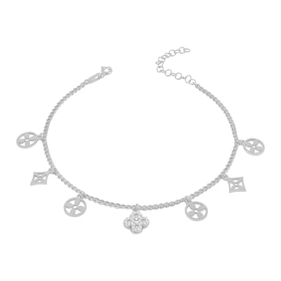 Ankle chain Estilo with zirconia